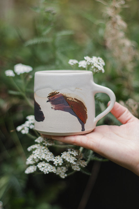 White Speckled & Iron Oxide Glaze Mug