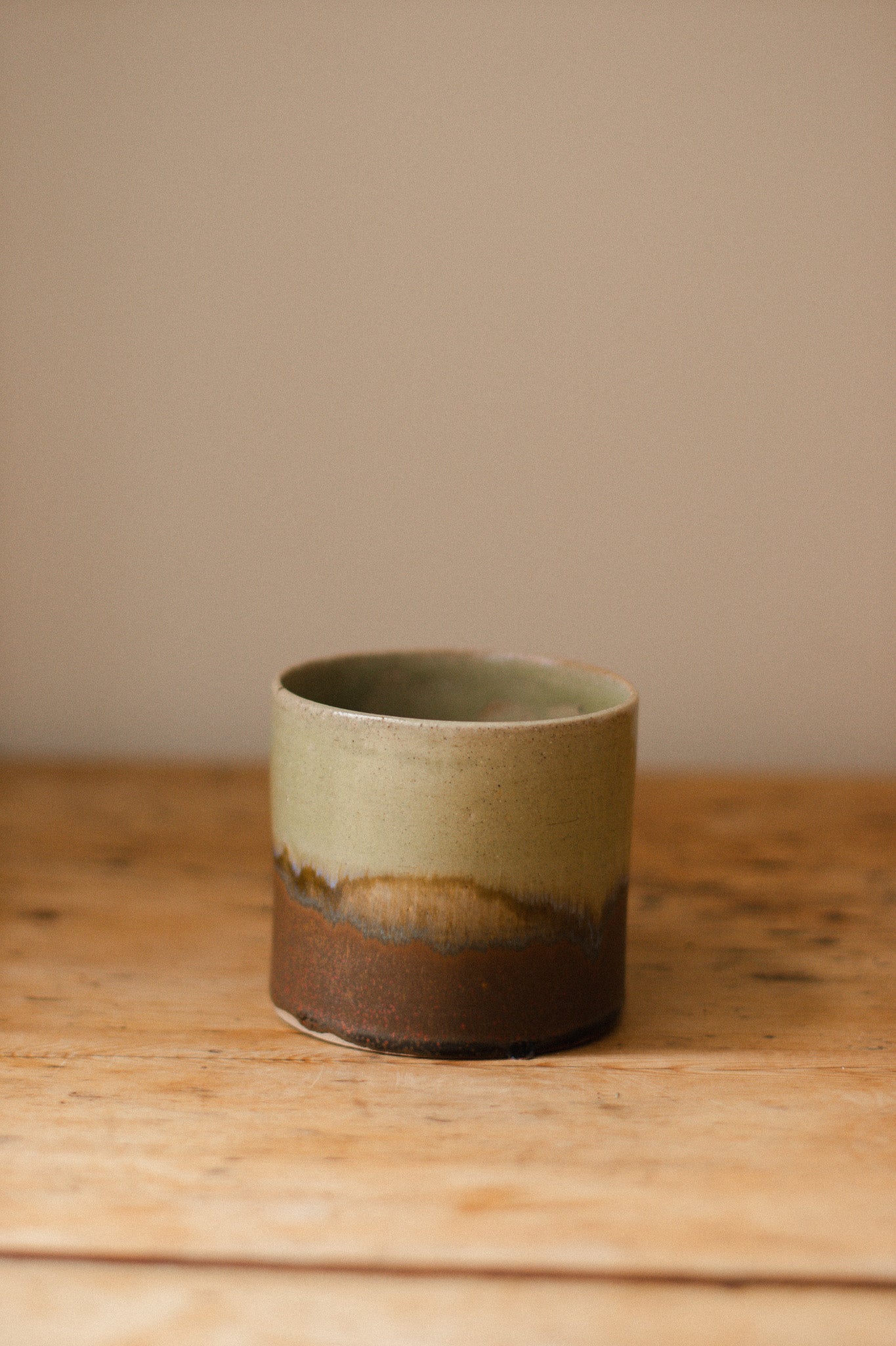 Drip Green and Brown Planter