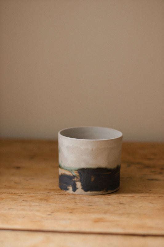 Handmade Ceramic Plant Pot with Copper Oxide
