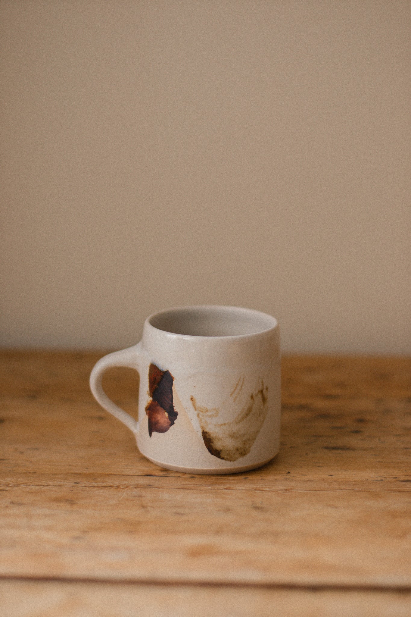 White Speckled & Iron Oxide Glaze Mug