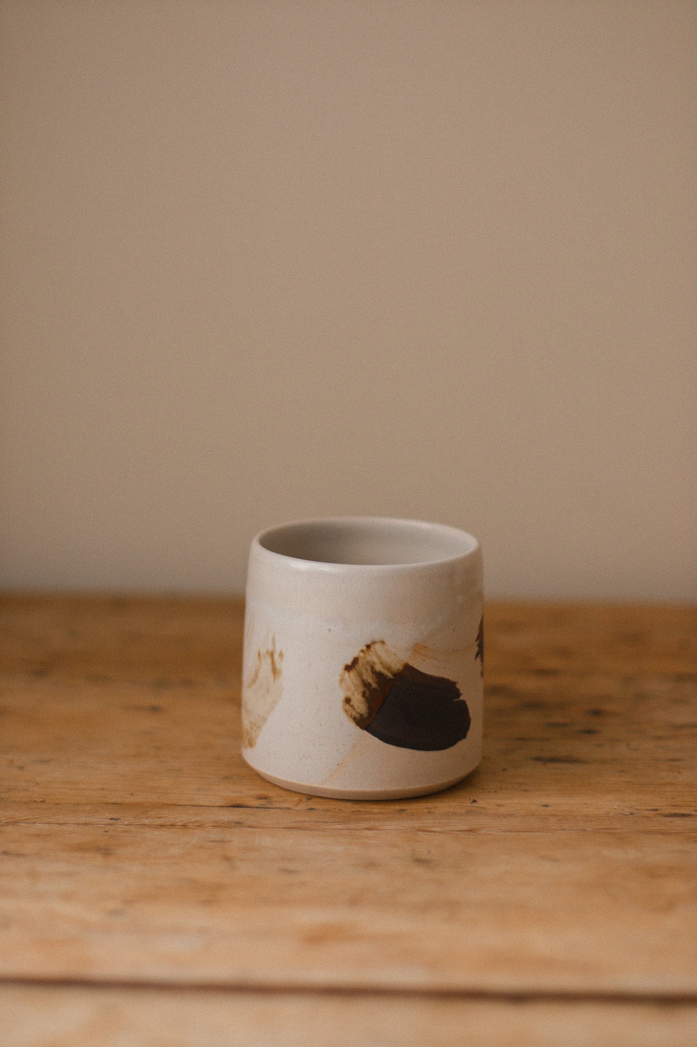 White Speckled & Iron Oxide Glaze Mug