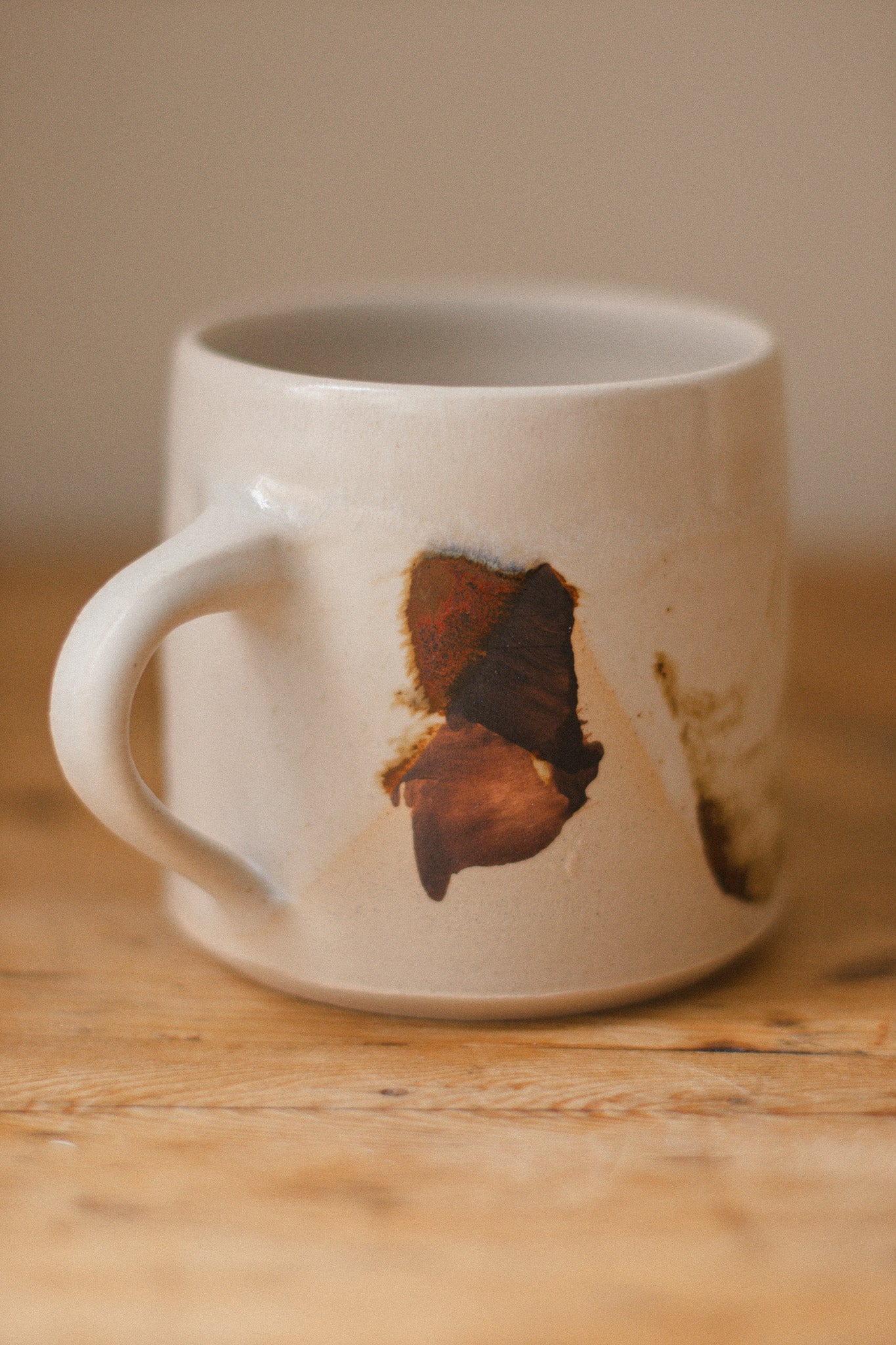 White Speckled & Iron Oxide Glaze Mug