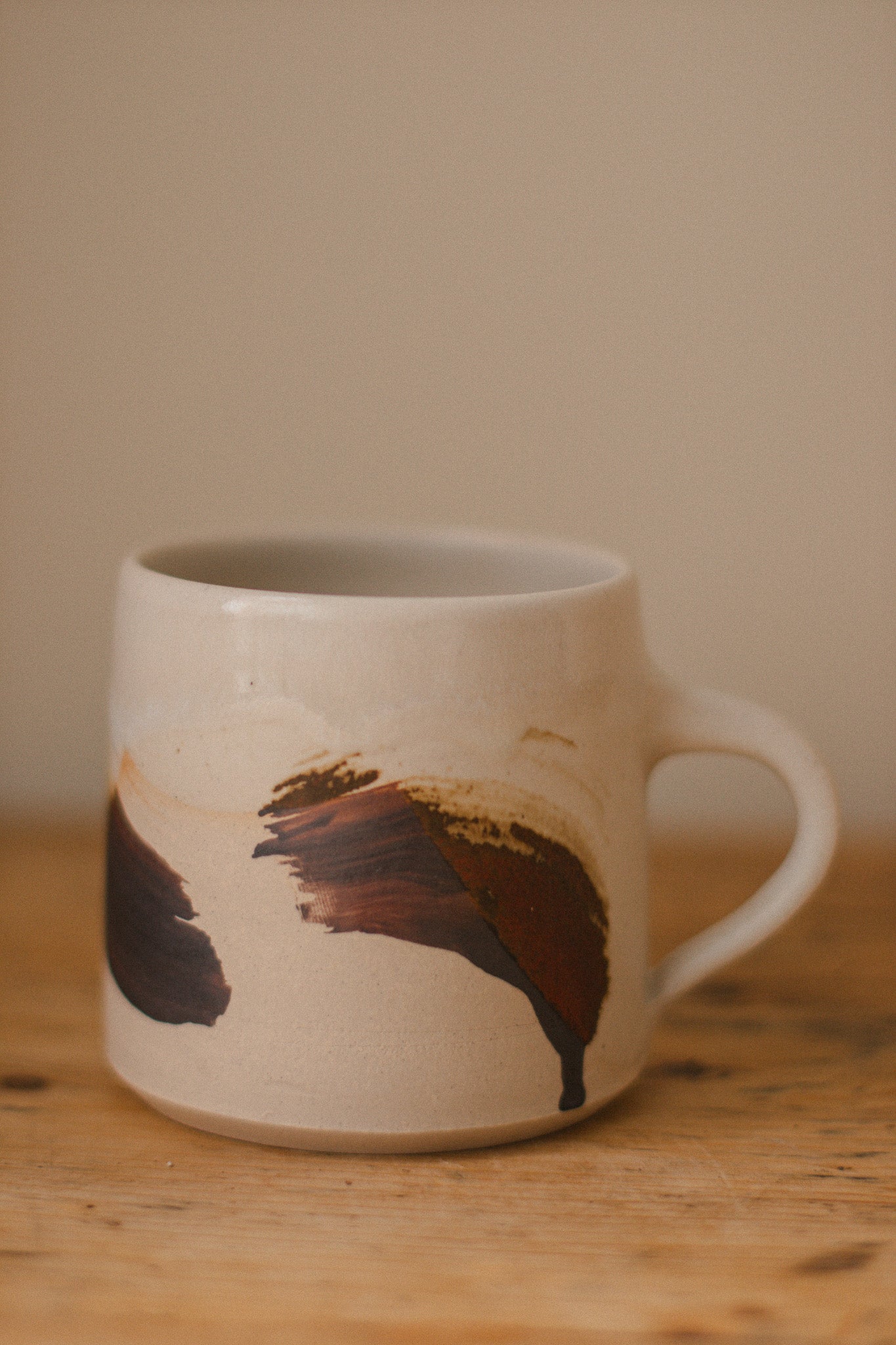 White Speckled & Iron Oxide Glaze Mug