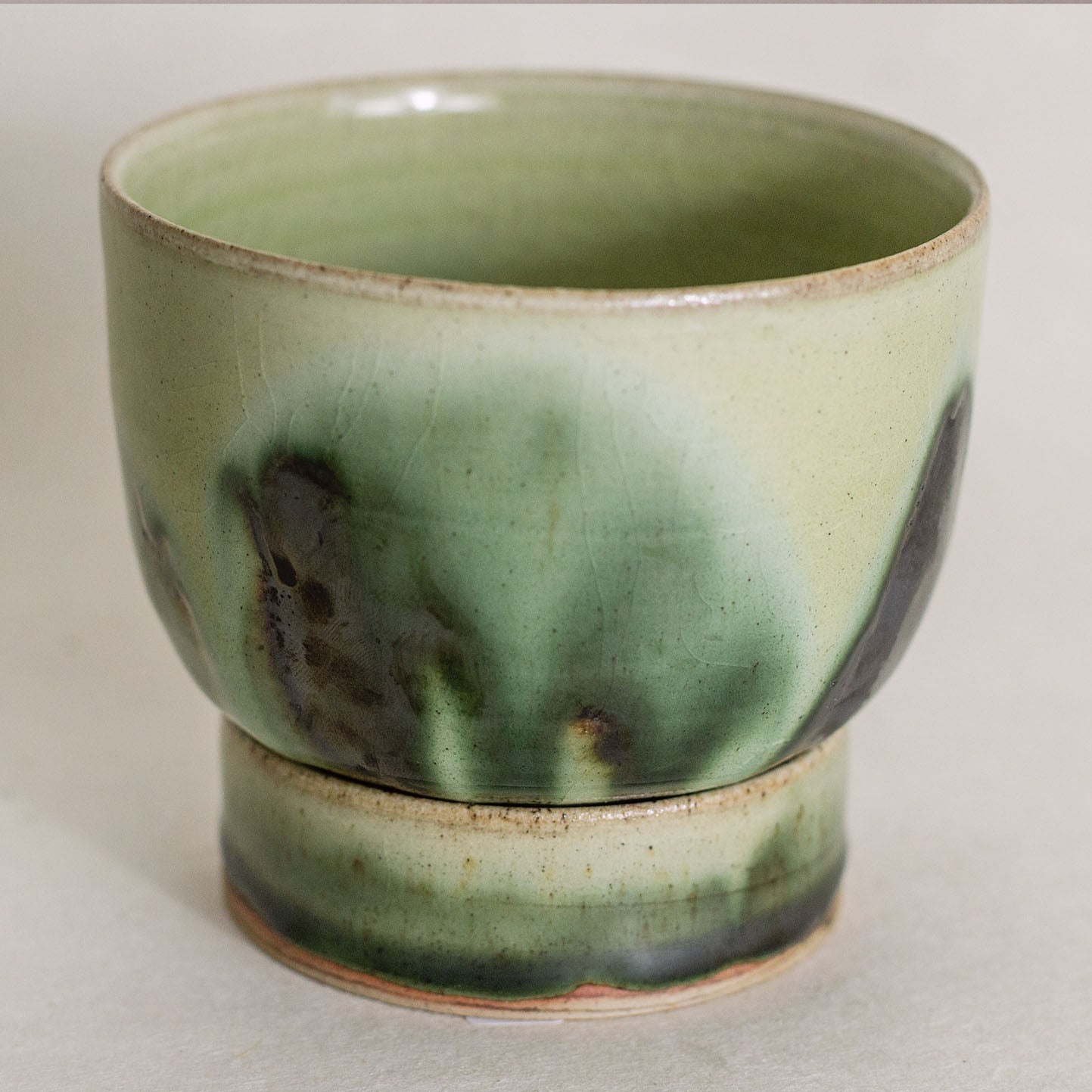 Evergreen Glaze Plant Pot Set