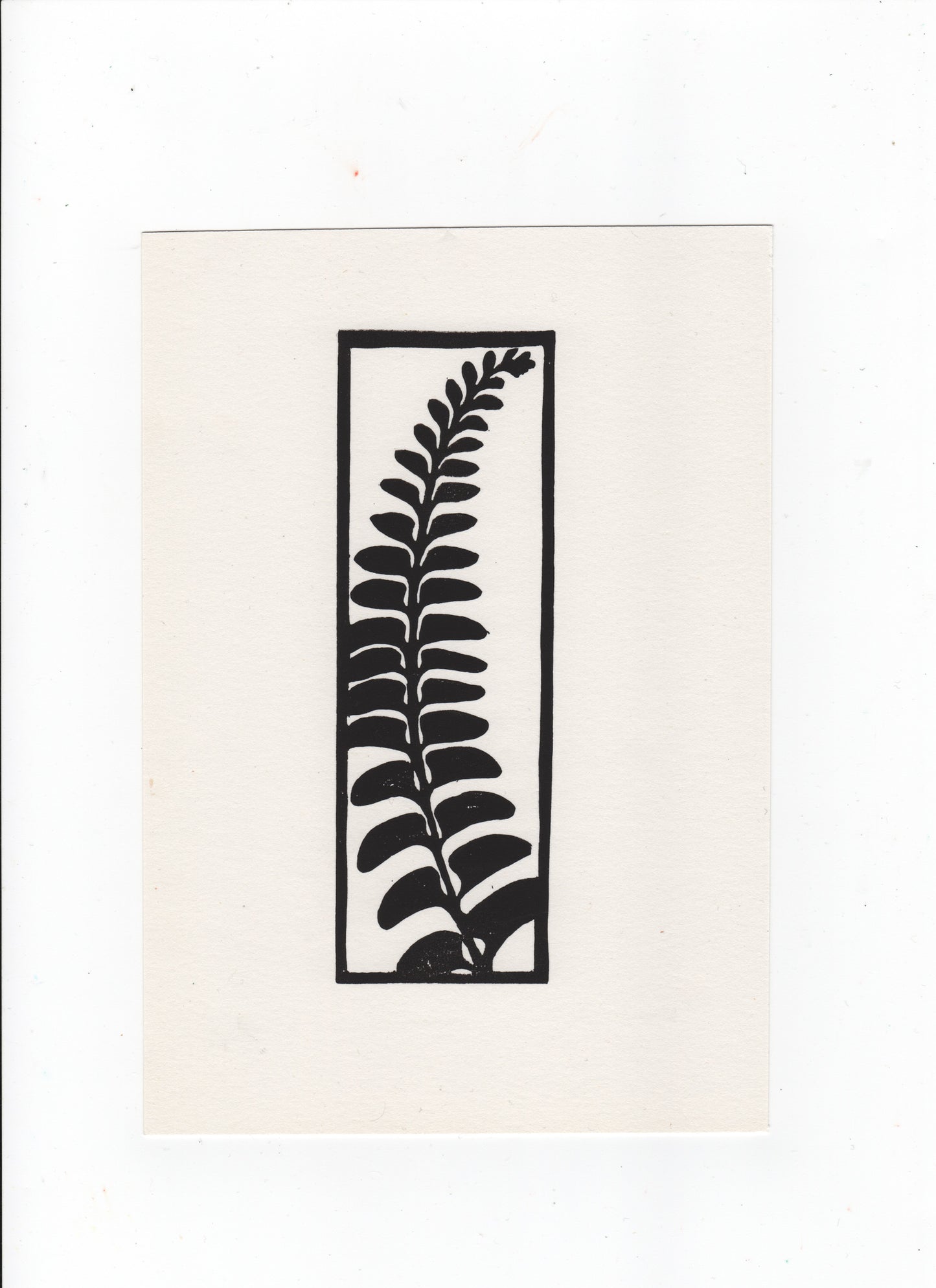 Fern A5 Linocut Print