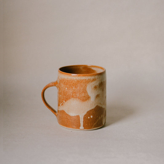 Burnt Orange Drip Mug