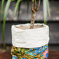 Blue Batik Fabric Planter