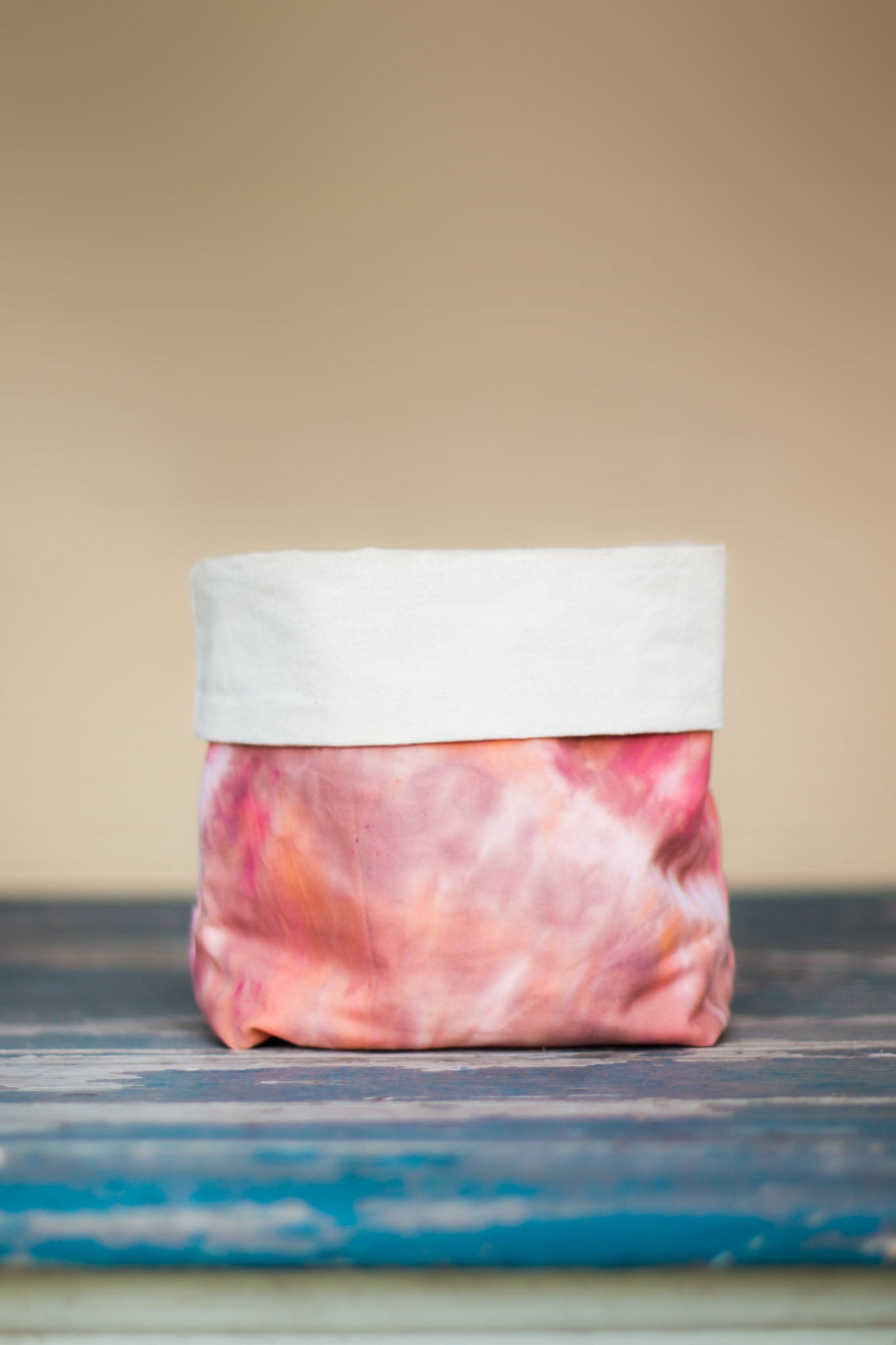 Hand-Dyed Pink Fabric Planter