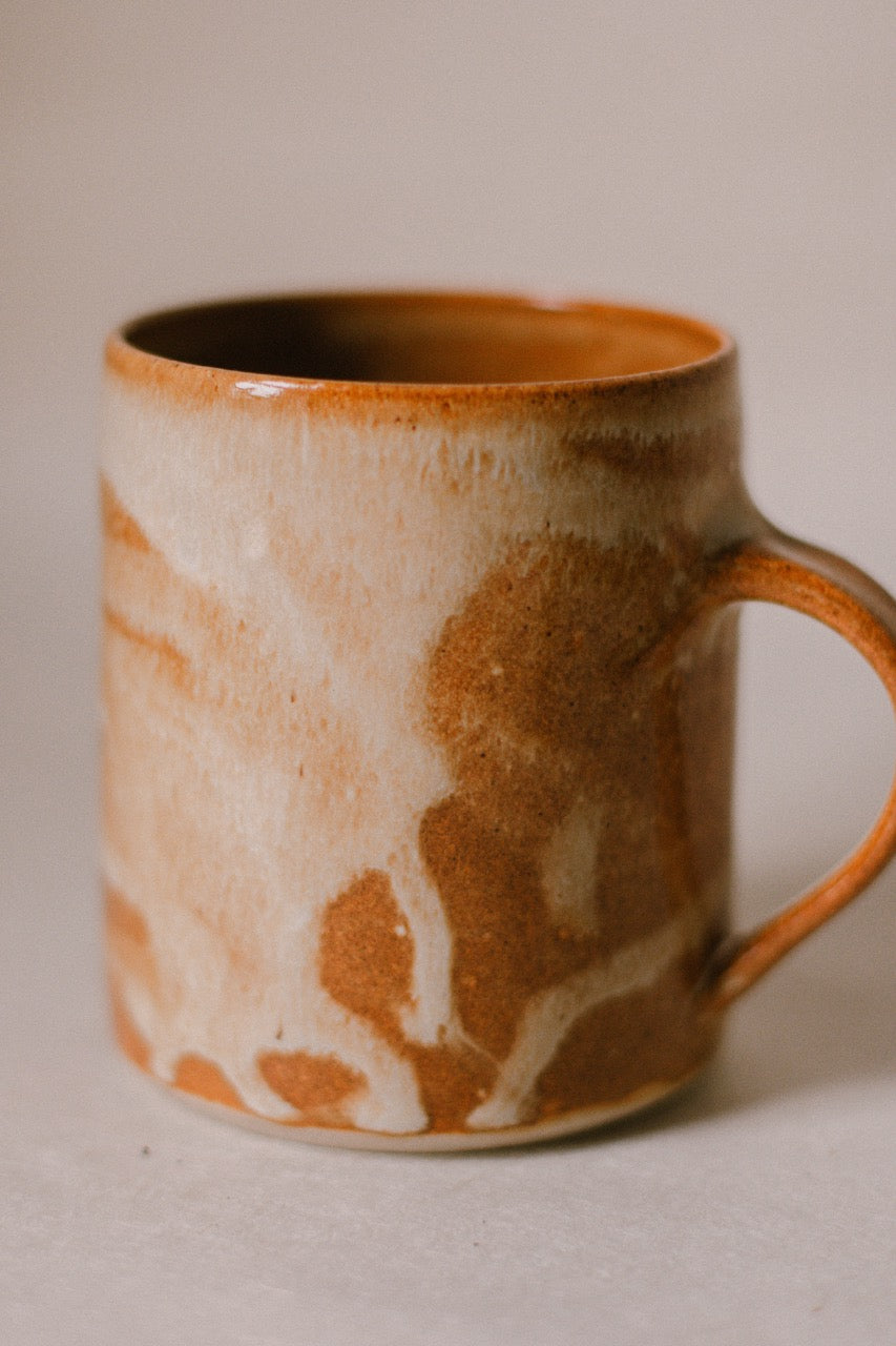 Burnt Orange Drip Mug