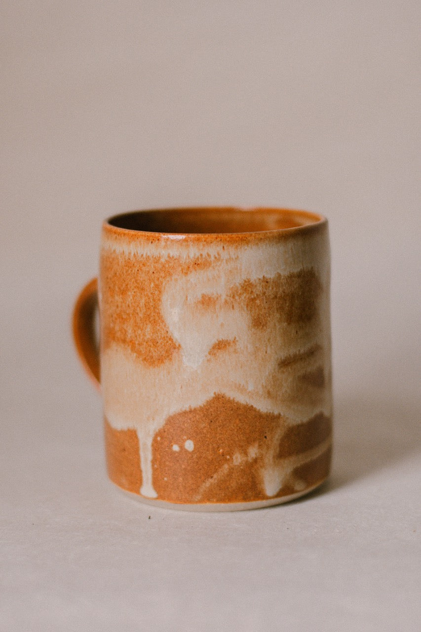 Burnt Orange Drip Mug