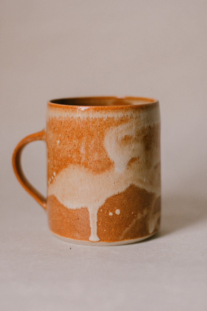 Burnt Orange Drip Mug