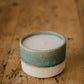 Soy Wax Candle in Handmade Blue Ceramic Pot