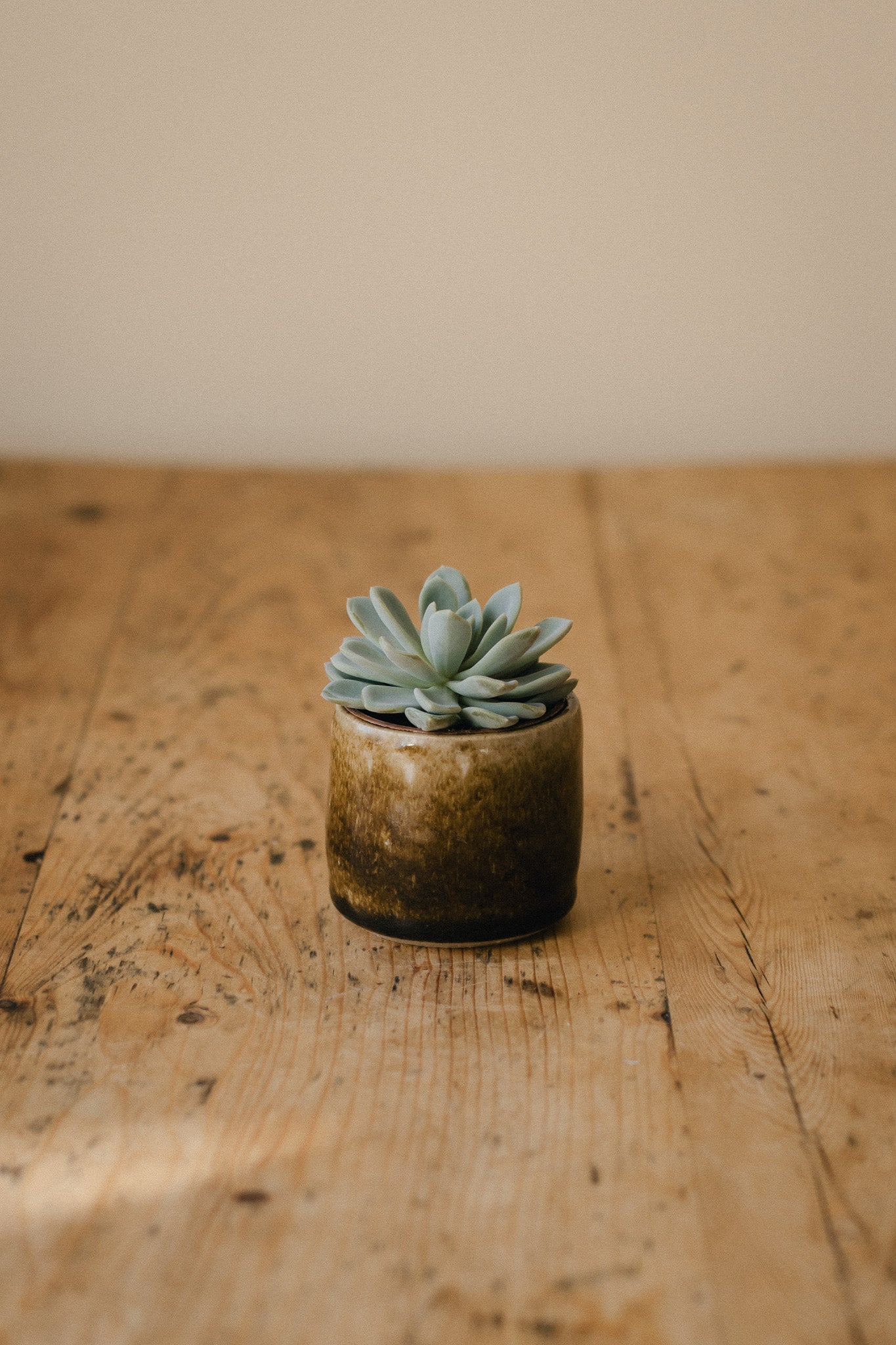 Brown Glaze Mini Ceramic Planter