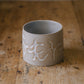 Carved Ceramic Plant Pot