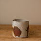 Speckled White & Iron Oxide Ceramic Planter