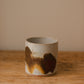 Speckled White & Iron Oxide Ceramic Planter