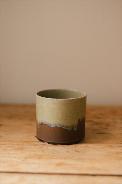 Drip Green and Brown Planter