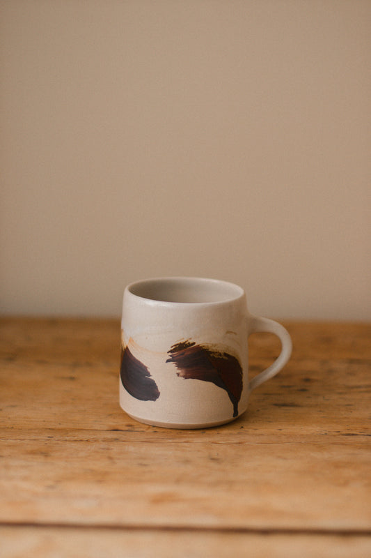 White Speckled & Iron Oxide Glaze Mug