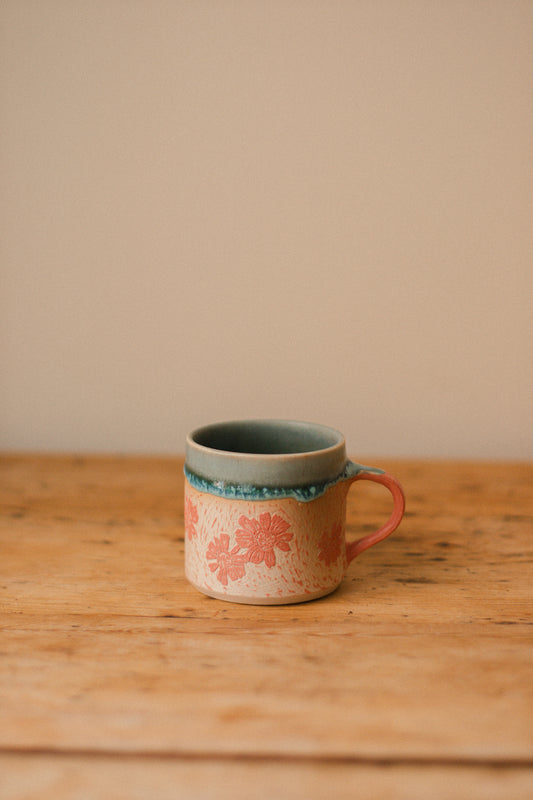 Daisy Sgraffito Mug
