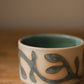 Handmade Vine Carved Ceramic Pot