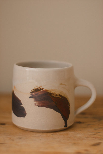 White Speckled & Iron Oxide Glaze Mug