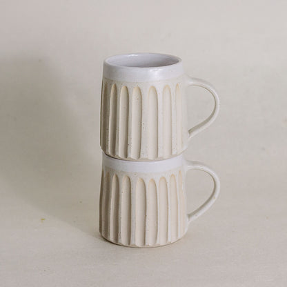 Ivory Fluted Mug