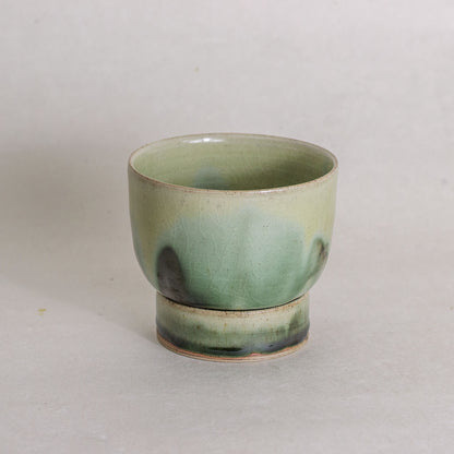 Evergreen Glaze Plant Pot Set