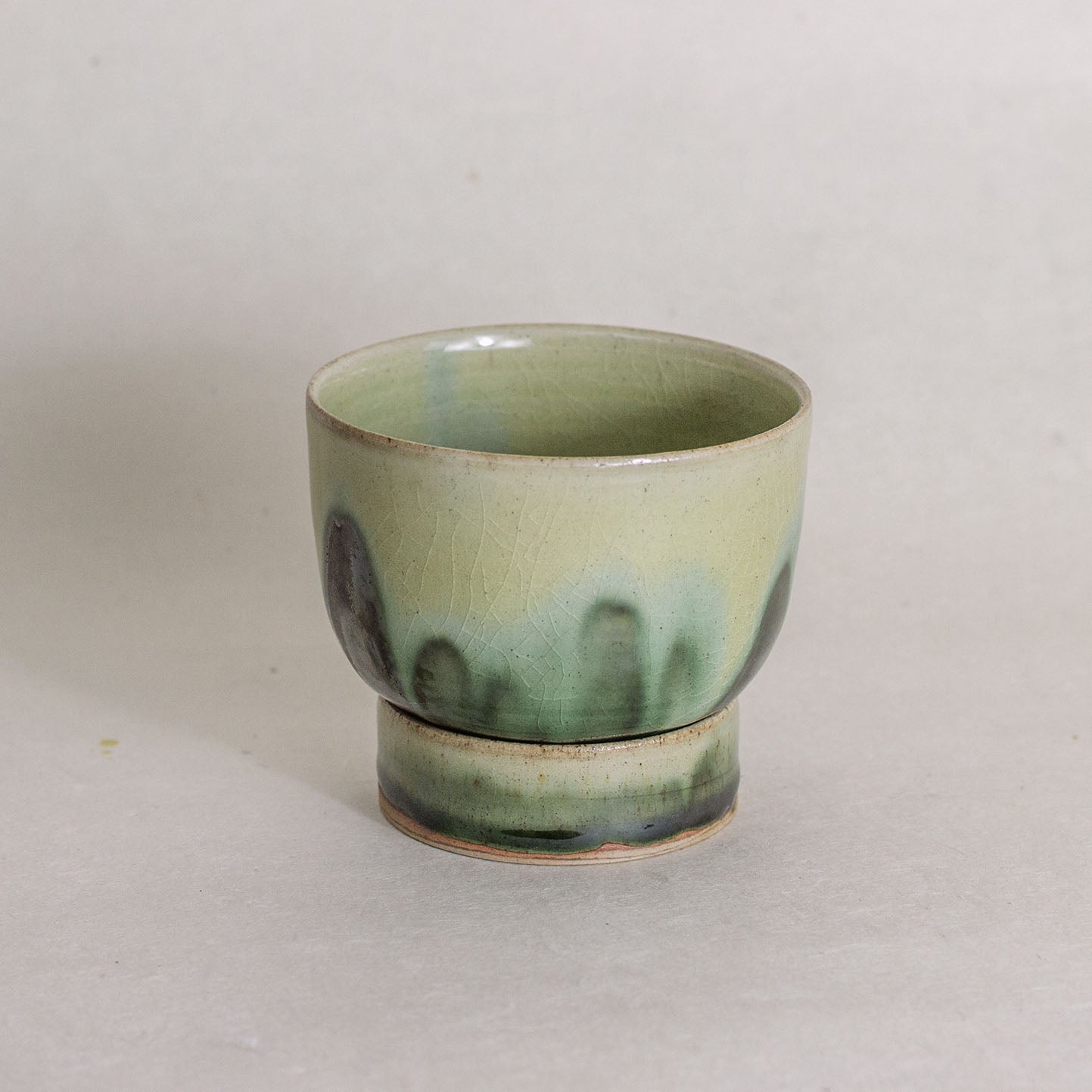 Evergreen Glaze Plant Pot Set