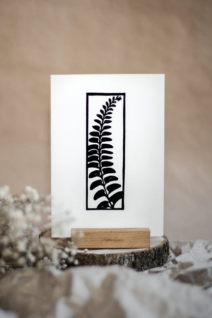 Fern A5 Linocut Print