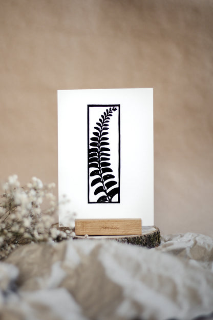Fern A5 Linocut Print