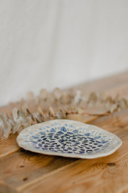 Imprinted Stoneware Clay Dish