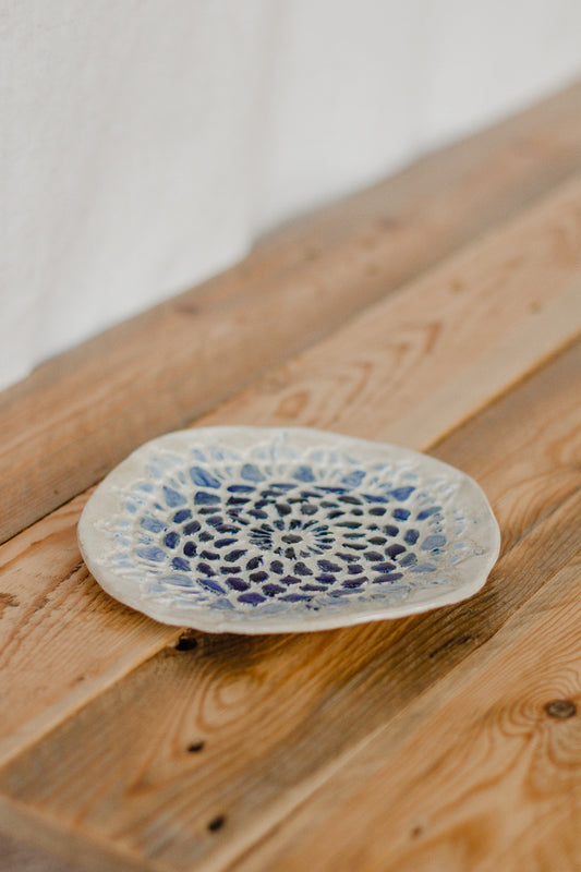 Imprinted Stoneware Clay Dish