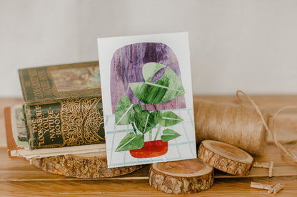 Original Collage Monstera plant