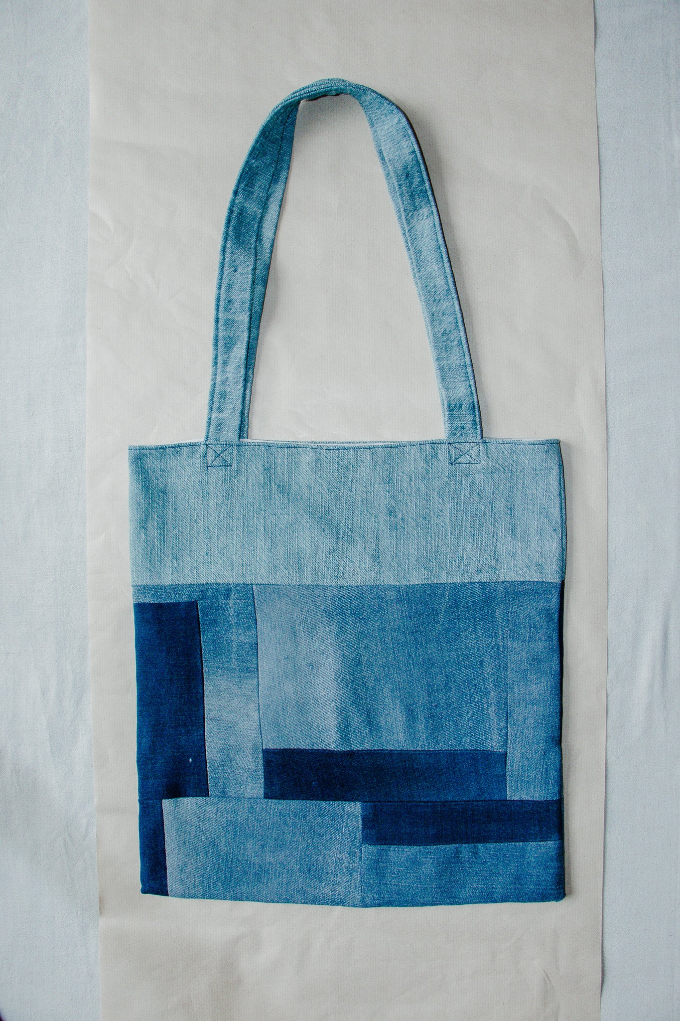 Up-cycled Denim Patchwork Tote Bag