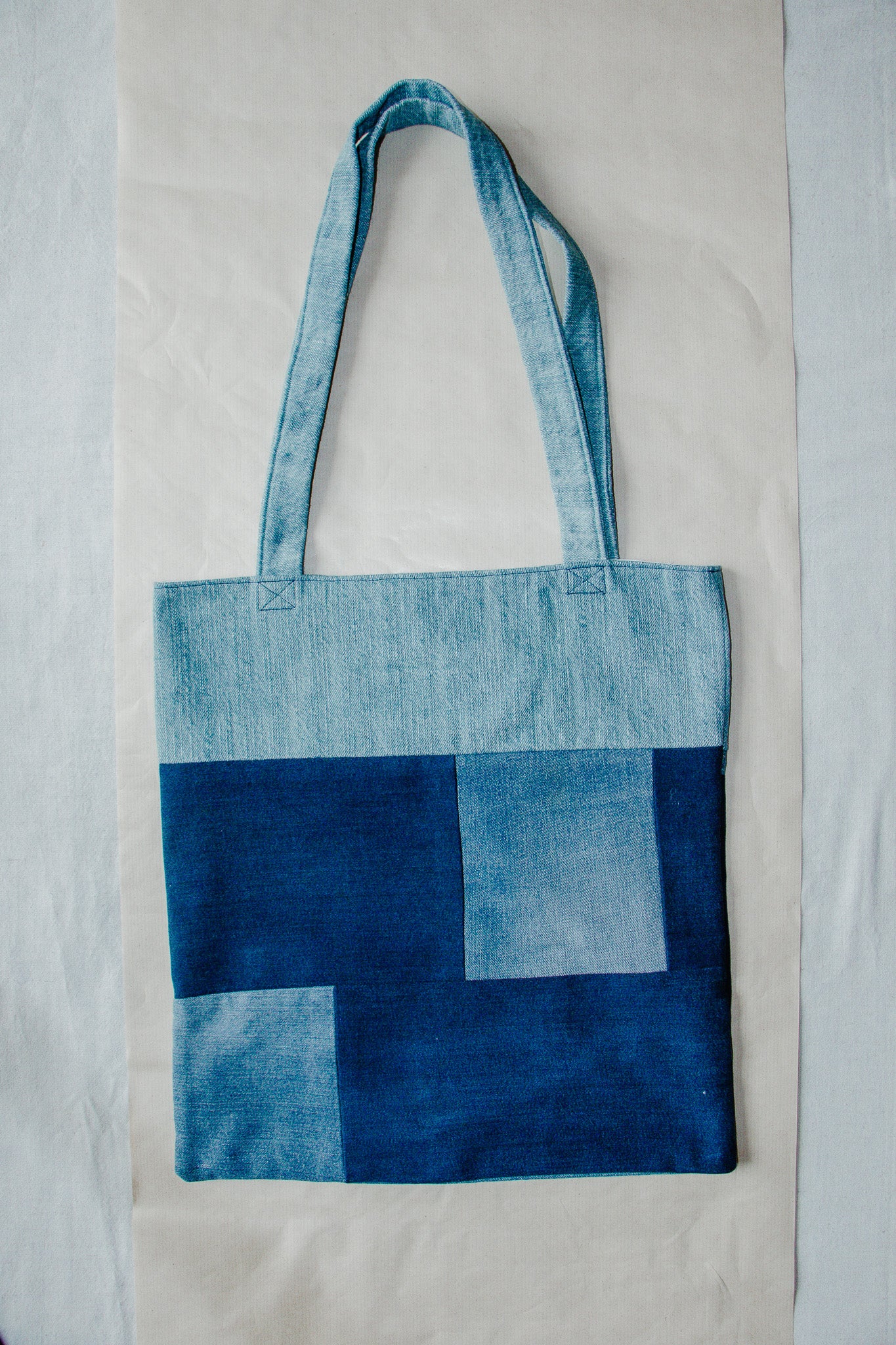 Up-cycled Denim Patchwork Tote Bag