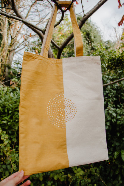 Hand Embroidered Patchwork Tote Bag