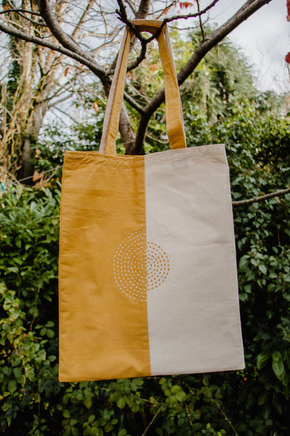 Hand Embroidered Patchwork Tote Bag