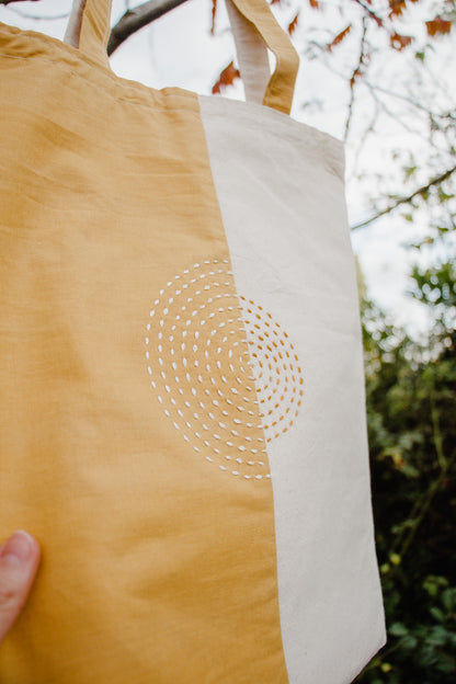 Hand Embroidered Patchwork Tote Bag