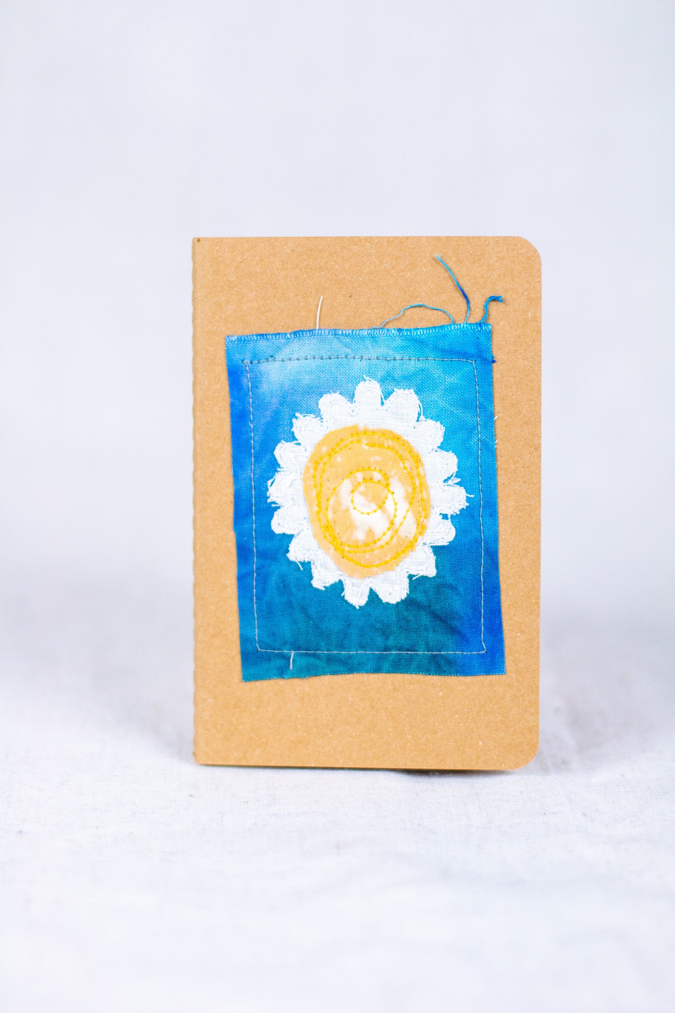 Embroidered Daisy Patch A6 Notebook