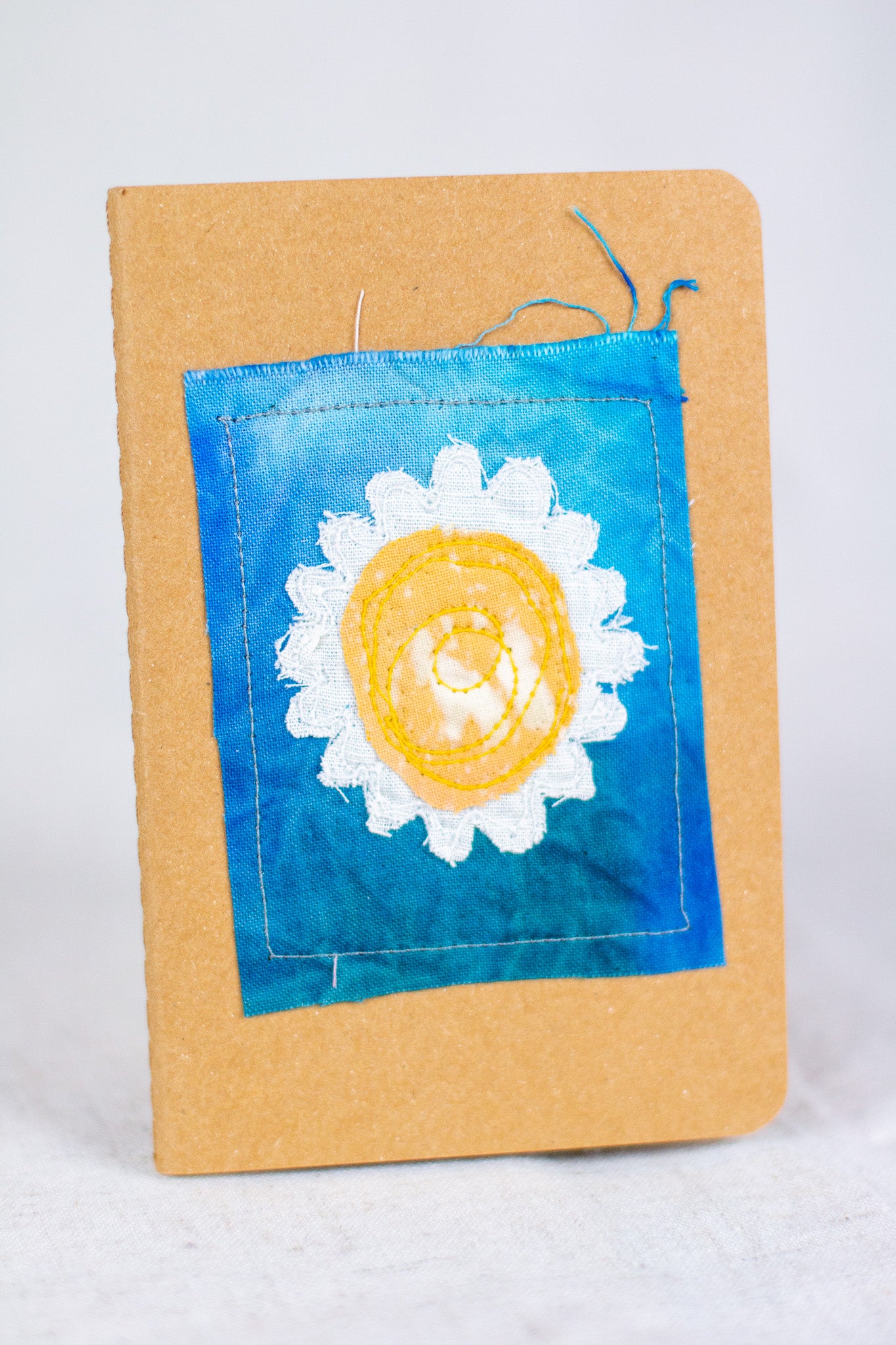 Embroidered Daisy Patch A6 Notebook