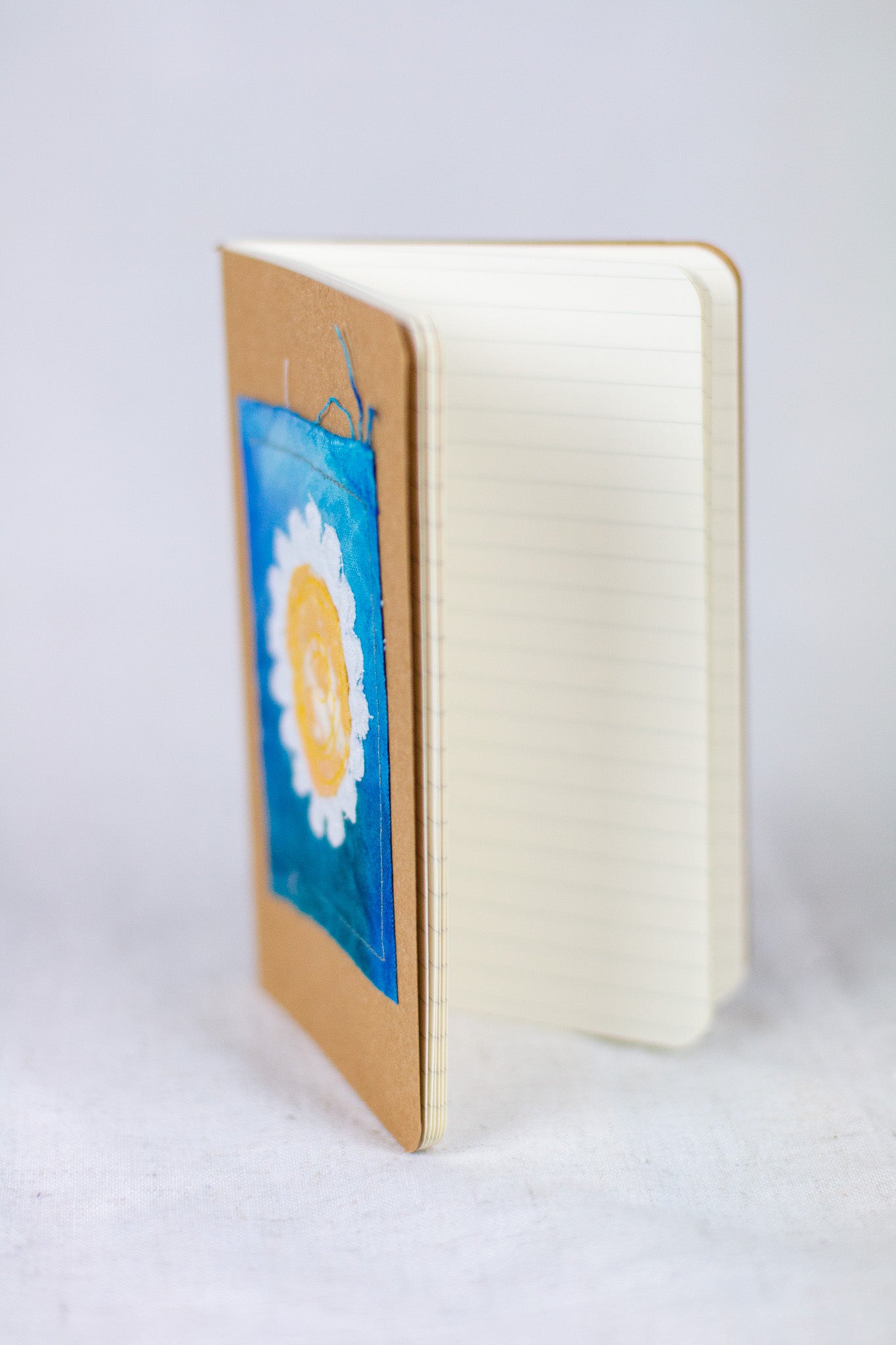 Embroidered Daisy Patch A6 Notebook