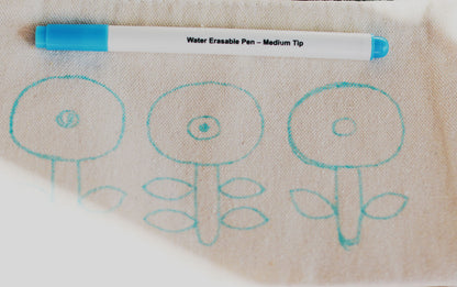 Pink Flower Embroidered Pouch