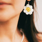 Crochet Daisy Dangle Earring