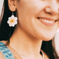 Crochet Daisy Dangle Earring