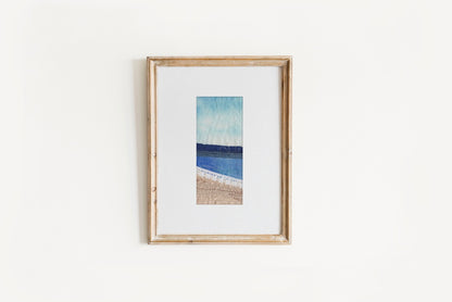 Seascape Textile Art Wall Hanging for Coastal Home Decor
