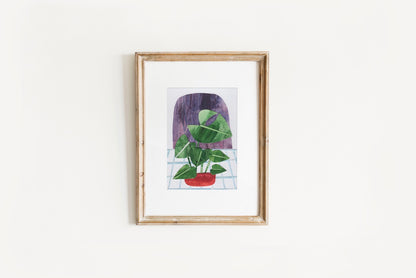 Original Collage Monstera plant